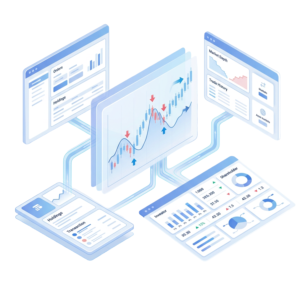 Trading and dashboards illustration